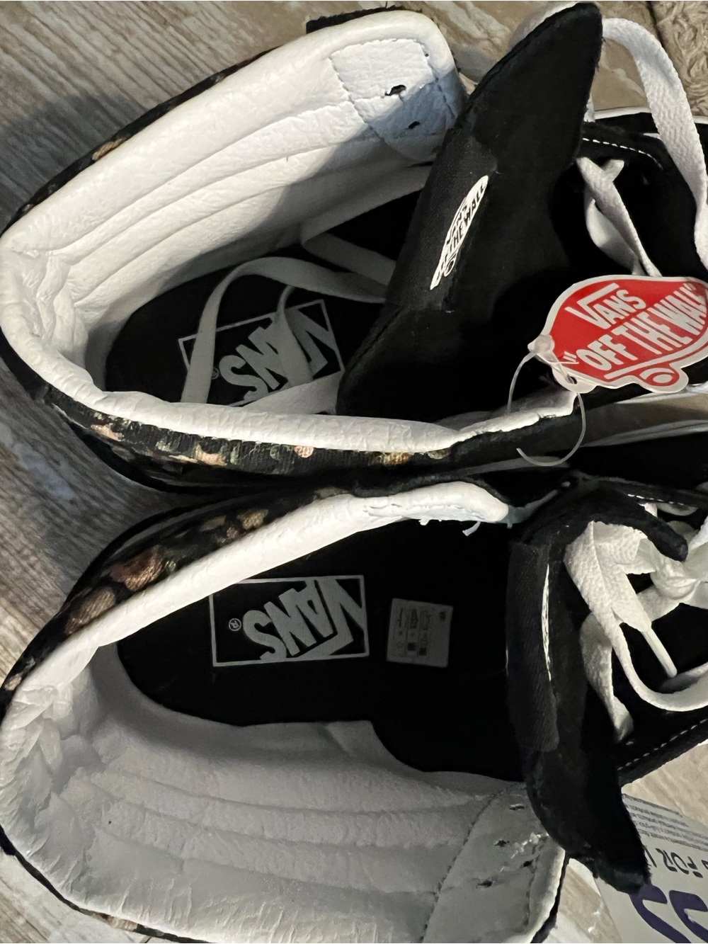 Vans Black Floral High-Top Sneakers - Picture 7 of 7